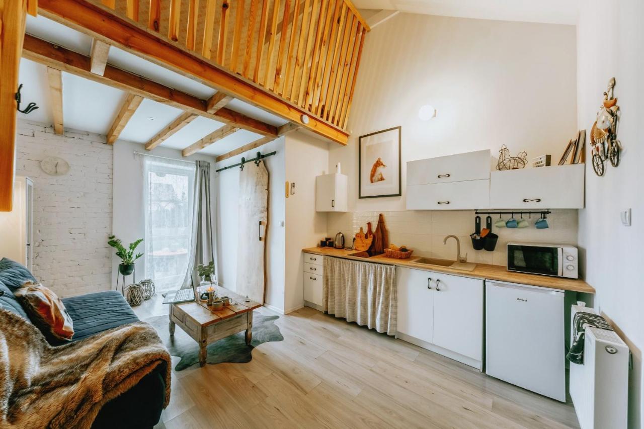 Apartament z antresola dla dzieci Okszow Esterno foto